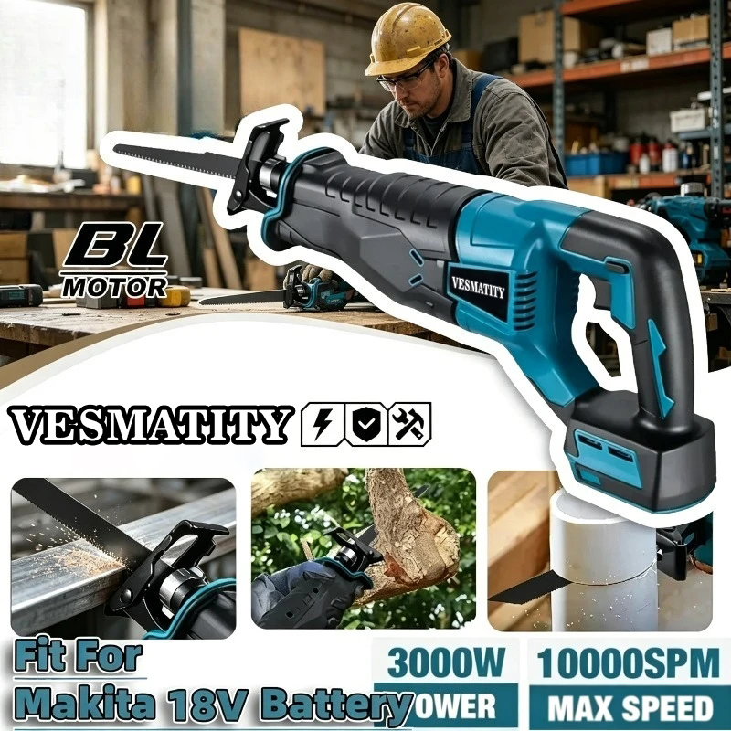 Reciprocating Saw Cordless - Brushless Cordless Reciprocating Saw Portable Power