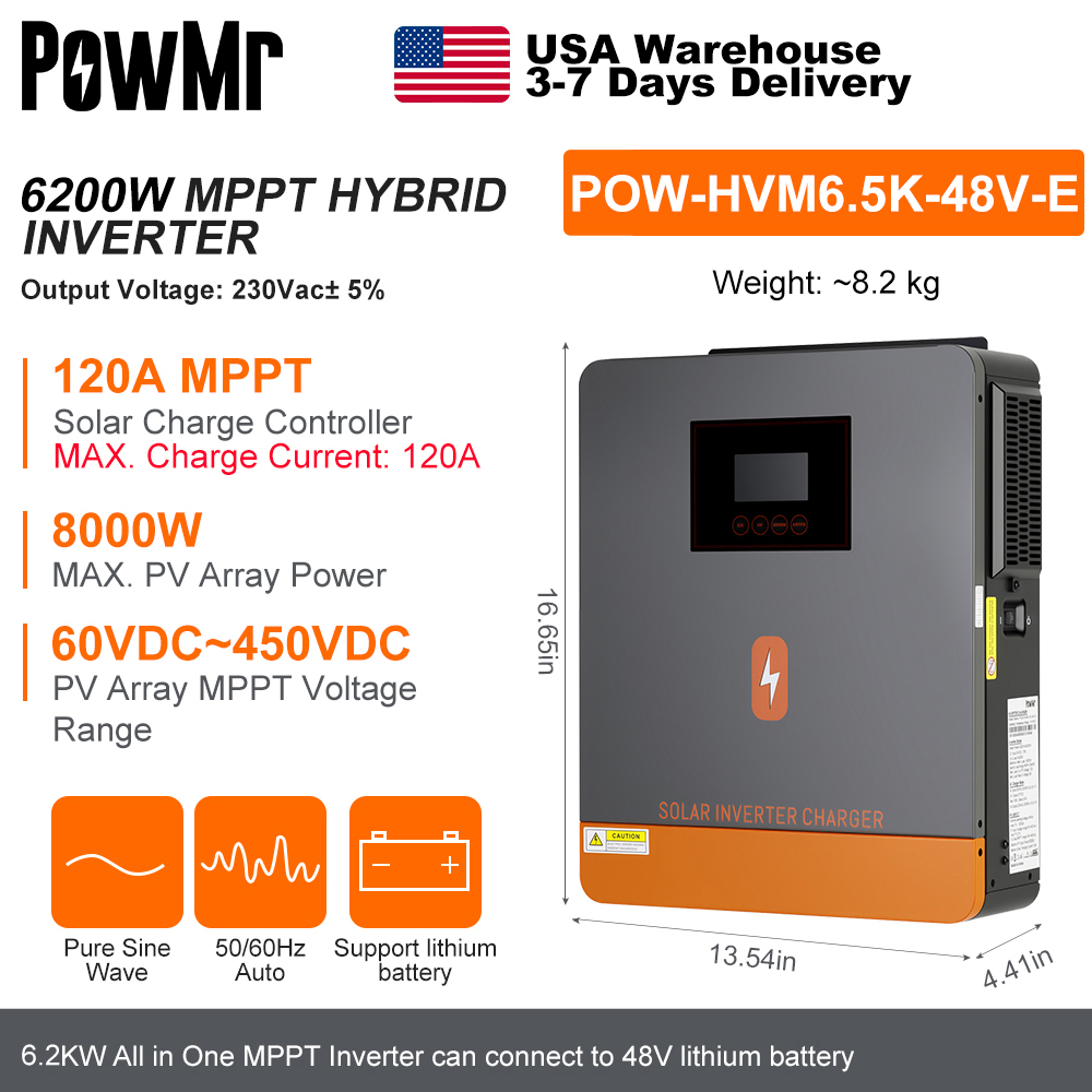 PowMr USA 6.2KW 6200W 48V Hybr - Power Tools America 评论和价格