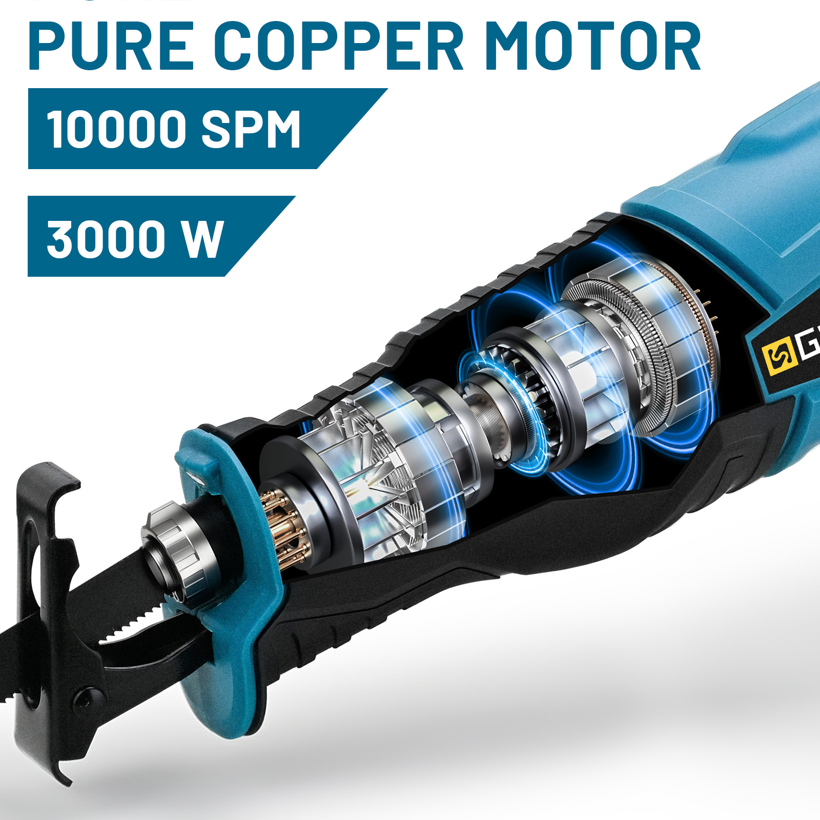 Gisam 3000W 10000SPM Electric  - Reciprocating Saw Cordless 评论和价格