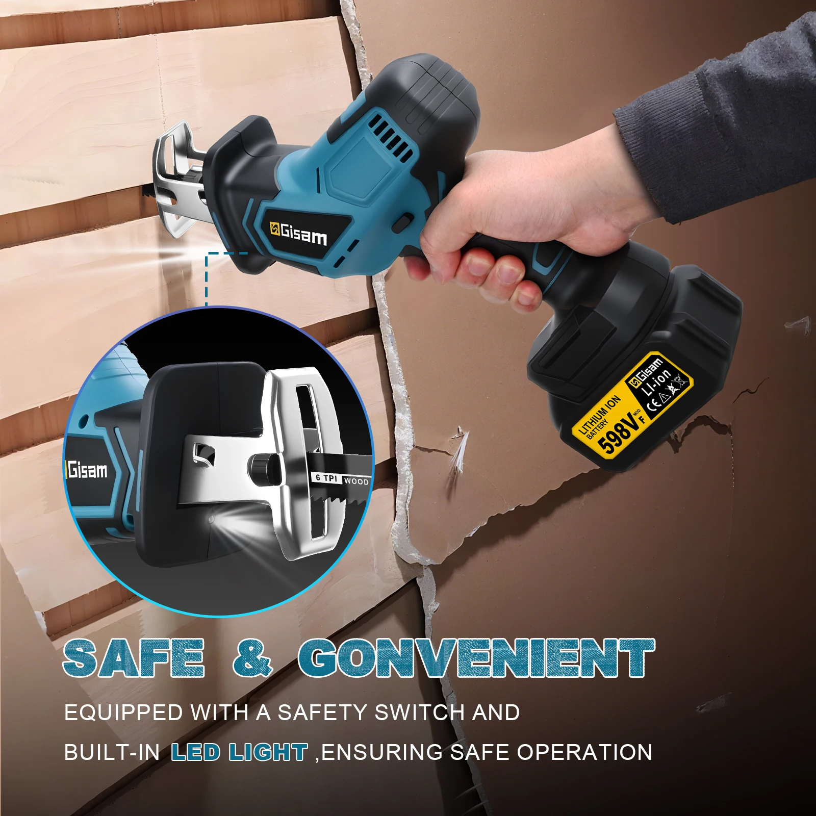 Gisam 3600w Brushless Reciproc - Reciprocating Saw Cordless 评论和价格