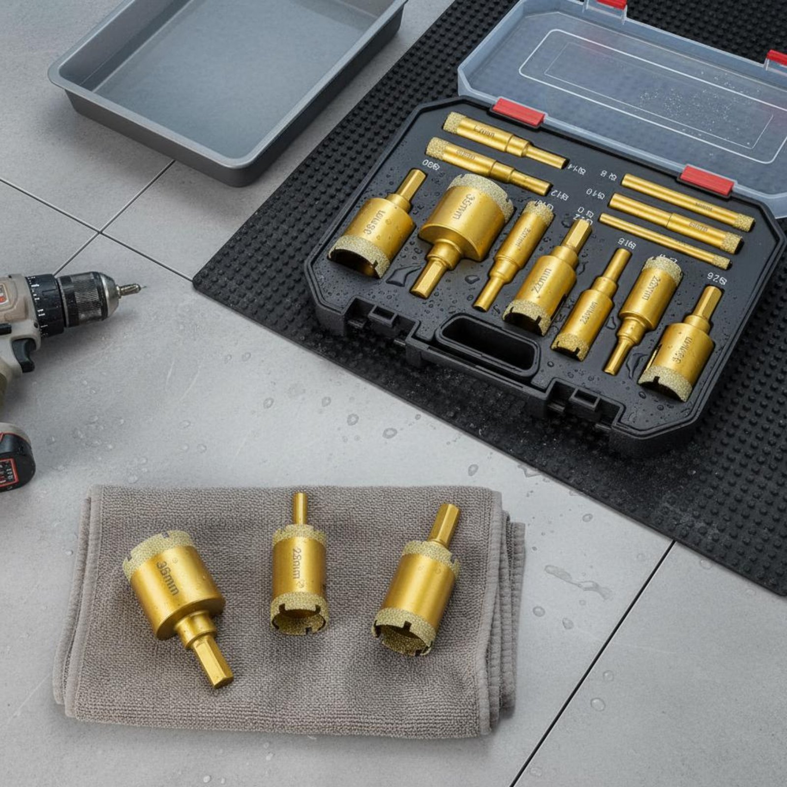 12 Pieces Brazed Crystal Drill - Power Tools Set 评论和价格
