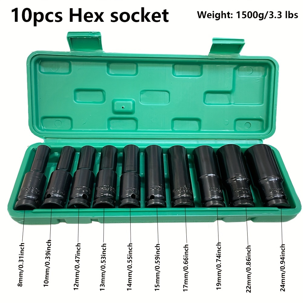 10pcs 1/2 Inch 8-24mm Power So - Power Tools For Sale 评论和价格